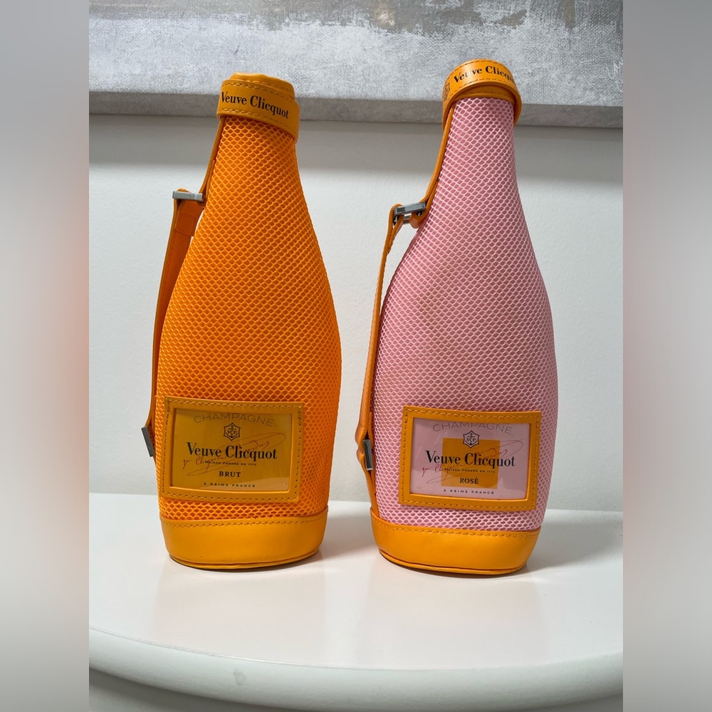 Veuve Clicquot Bottle Jackets // Set of 2 // Orange & Pink // Champagne Bags